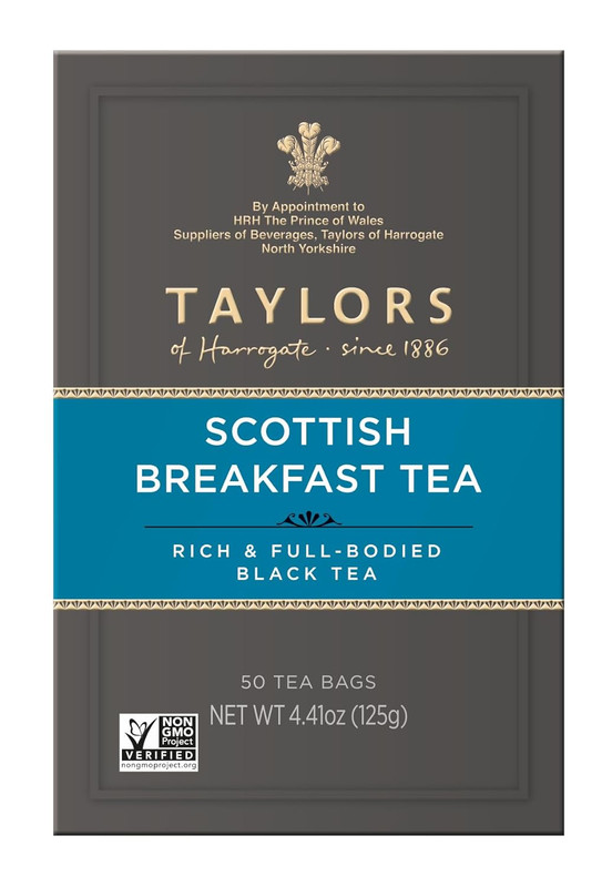 Scottish Breakfast Black Tea Individually Wrapped Bags, 50 Count (Pack of 1), St gallery