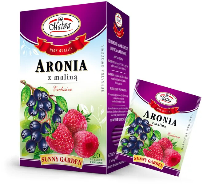 Malwa Aronia with Raspberry – fruit tea 2g x 20 envelopes – 3 Variants
