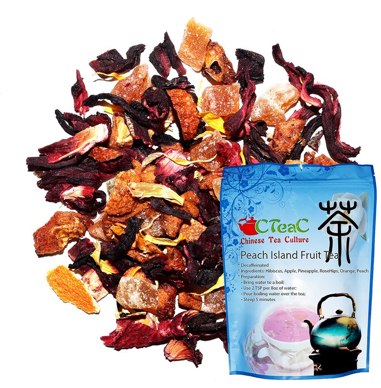 Peach Fruit Tea, Decaffeinated Tea, Loose Leaf Tea