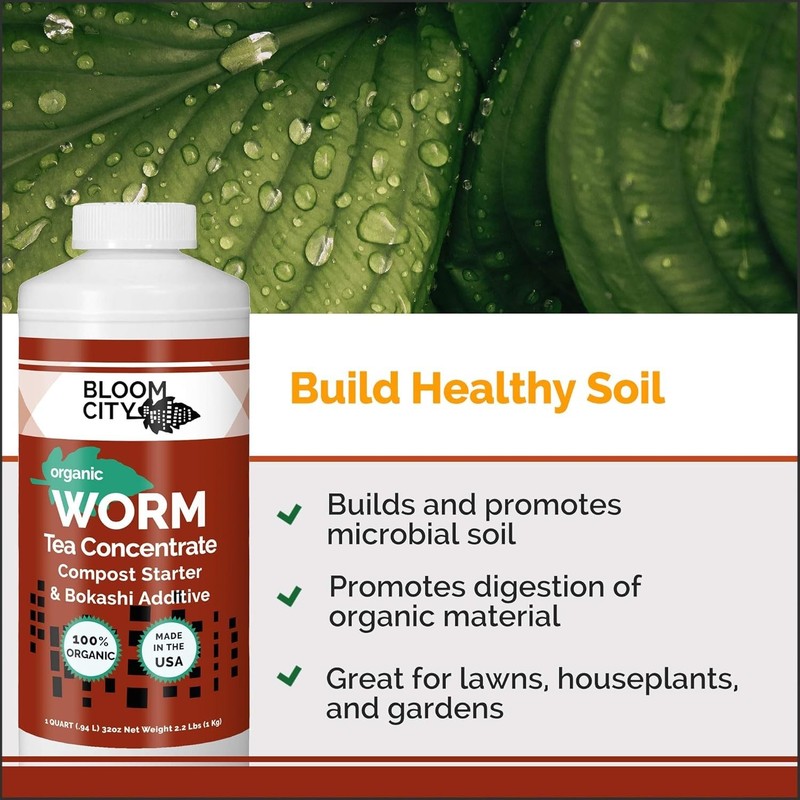 Natural 8 oz Worm Tea Concentrate & Compost Booster for Vibrant Plant Growth gallery