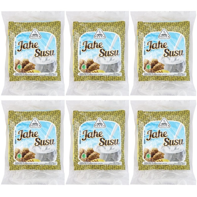 Intrafood Indonesia Ginger Milk Tea Jahe Susu (26g x 5sachets) Pack of 6