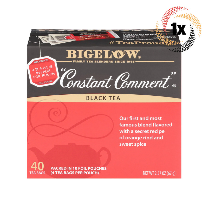 1x Box Bigelow Constant Comment Black Tea | 40 Tea Bags Per Box | 2.37oz