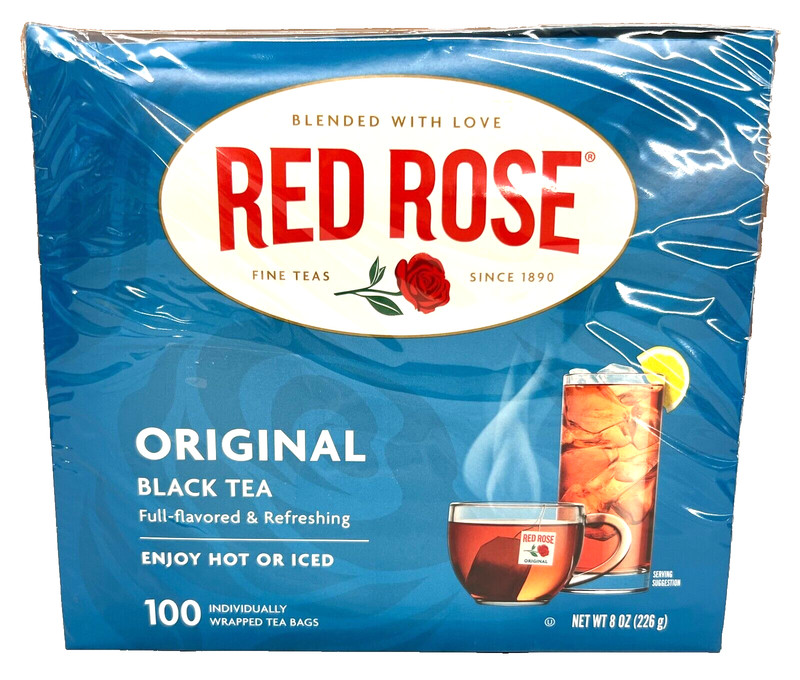 Red Rose Original Tea Bags 100 Count Box 8 oz