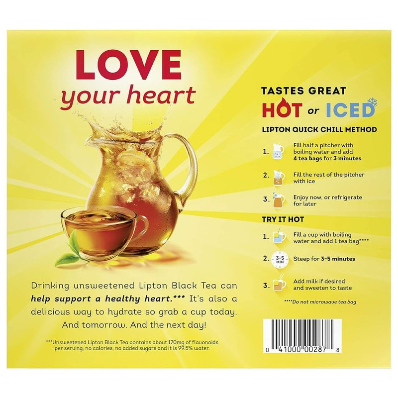 Lipton Tea Bags, Regular, 100/Box (Lip 291) gallery