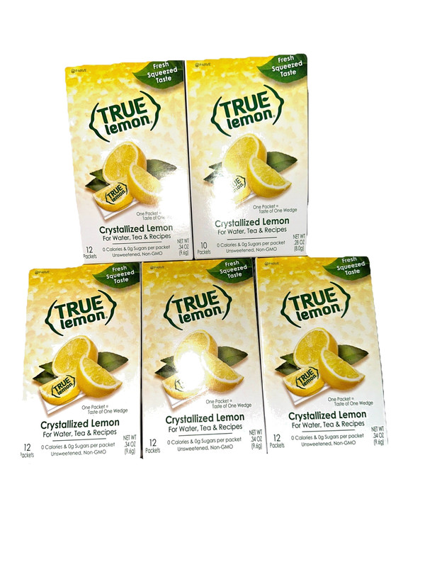 TRUE LEMON Fresh Sqeezed Tste SugarFree Powder Drink Stks 15 Boxes 10 Sticks=150