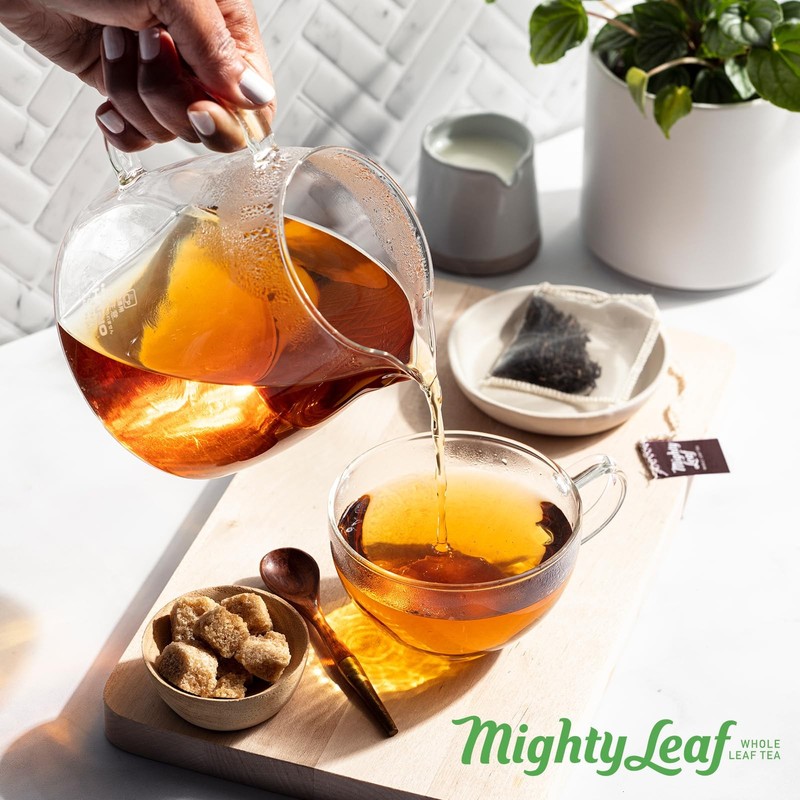 Mighty Leaf Green Tea Tropical – 100 Count Whole Leaf Green Tea Bags – Pyrami... gallery