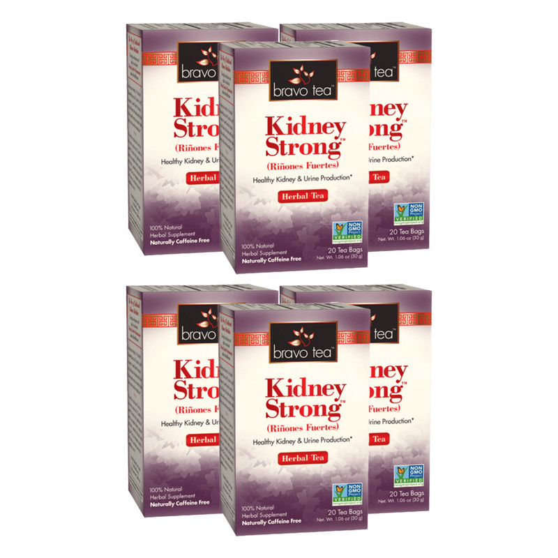 Kidney Strong Tea by Bravo Tea (6 Boxes of 20 Teabags Each) FREE SAME DAY SHIP