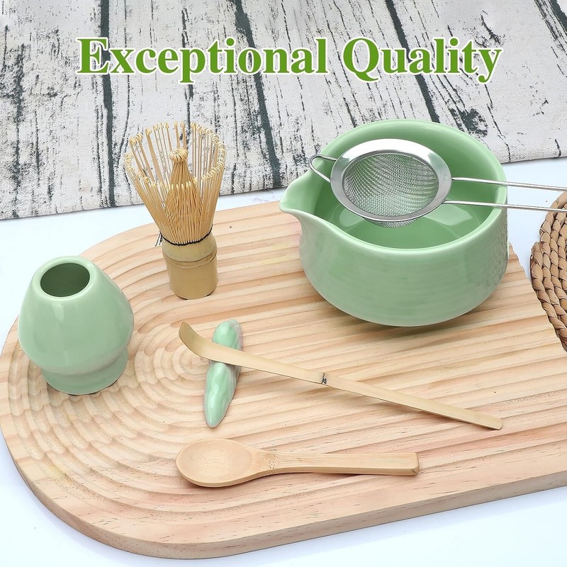 7pcs Green Matcha Whisk Set, Tea Making Tools, Matcha Kit Gift gallery