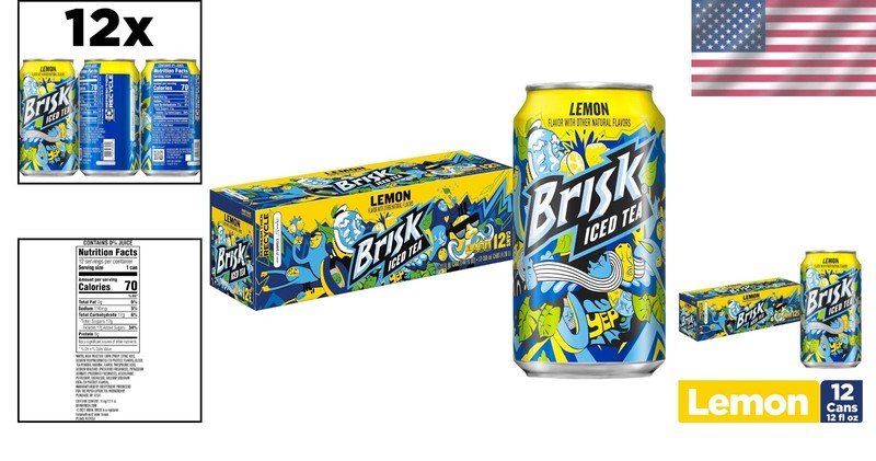 Refreshingly Bold Brisk Lemon Iced Tea - 12 Fl Oz Cans, Natural Ingredients gallery