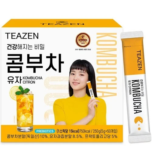Teazen Kombucha Yuzu, 5g, 50pieces, 1Pack / Tracking