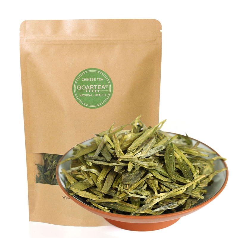 GOARTEA Xihu Longjing Dragon Well Long jing Green Tea Chinese Spring Loose Leaf