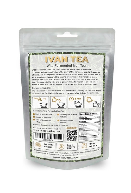 Siberian Fermented Wild Ivan Chai Loose Herbal Tea All Natural, No Caffeine gallery