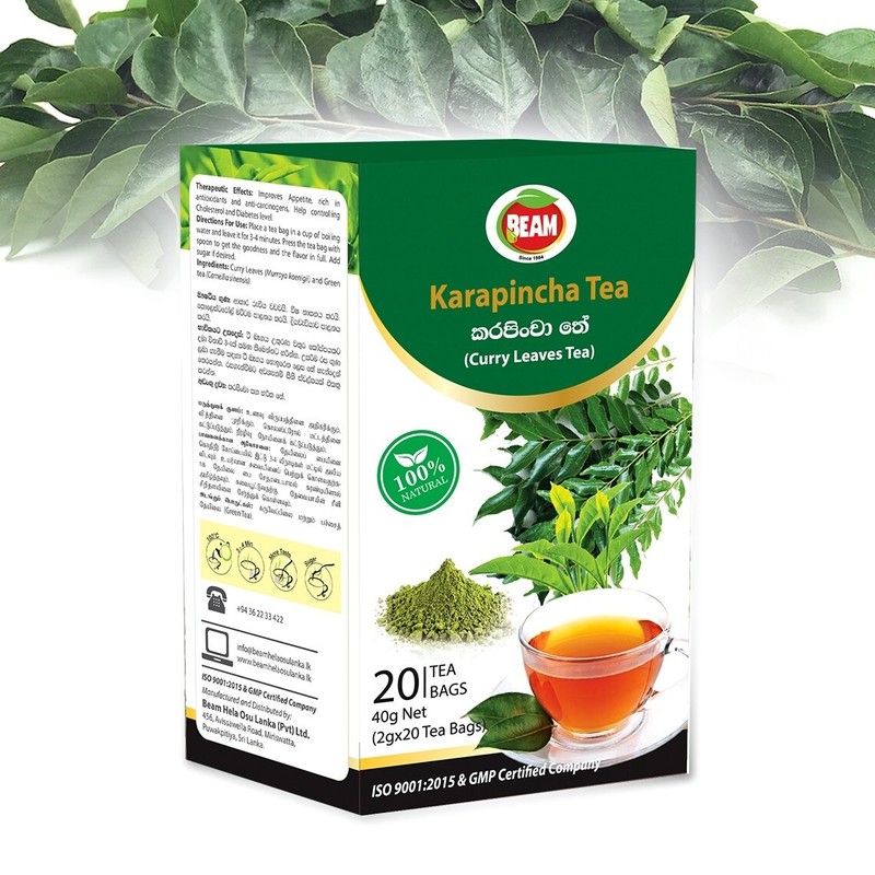 Curry Leaves Tea For Reduce Cholesterol Level and Blood Suger – 20Tea Bags