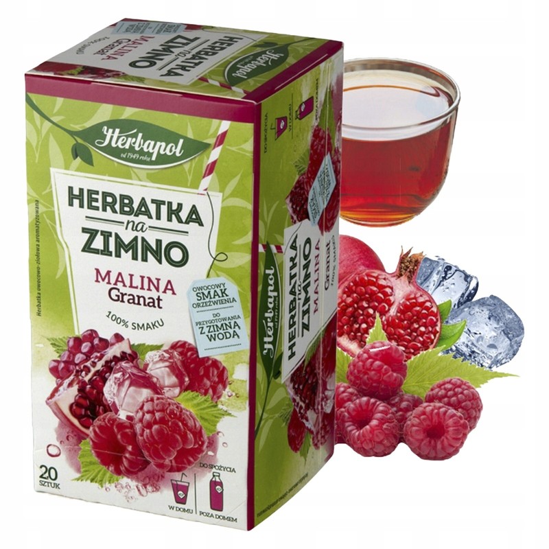 3 x HERBAPOL Cold Tea – Raspberry Pomegranate 3 x 20pcs - 60 bags gallery