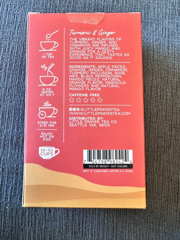 Little Prayer Company Tumeric & Ginger Loose Herbal Tea 3oz gallery