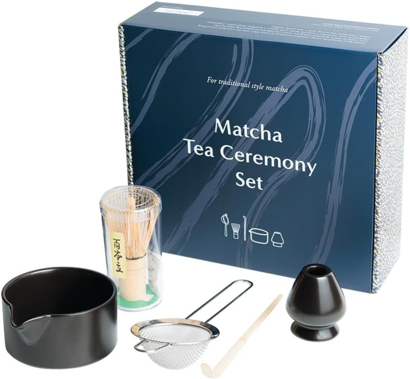 Complete Matcha Tea Ceremony Set – Includes: Bamboo Matcha Whisk & Bamboo Tea Sc