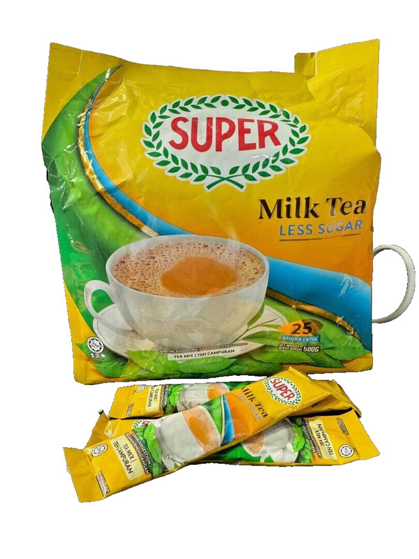 Super 3-In-1 Instant Milk Tea Mix Less Sugar 25 Sticks x 20g – 1 Pack