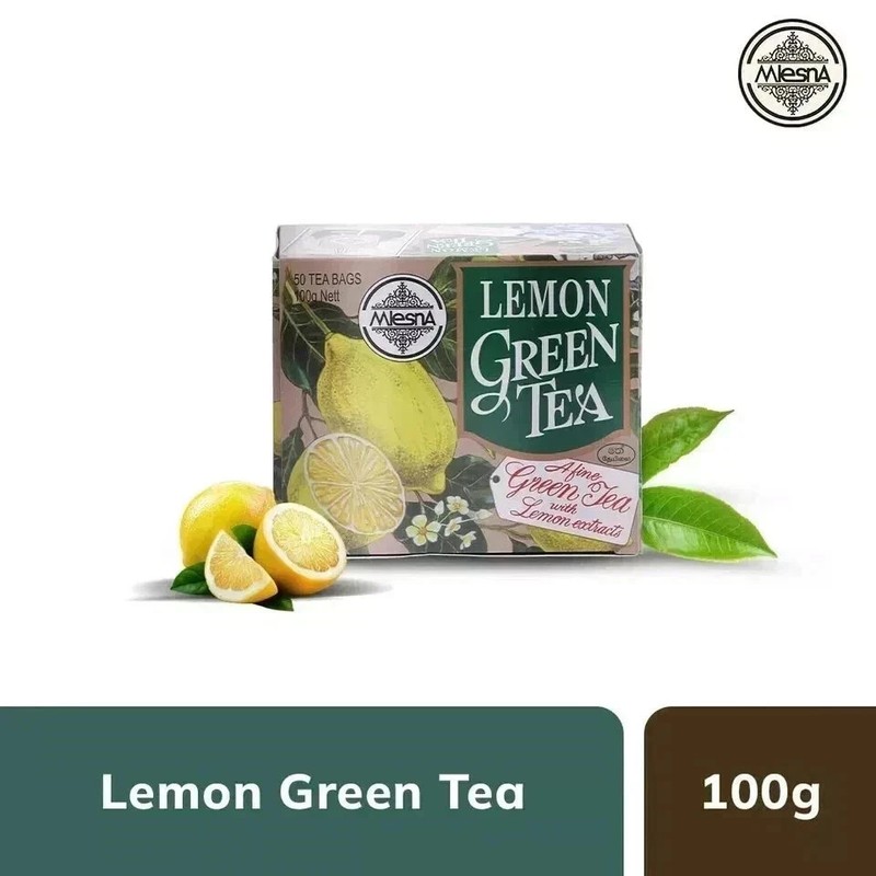 Mlesna Lemon Green Tea | Pure Green Tea (50 x 2g)