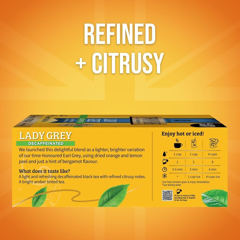 Lady Grey Black Tea Individually Wrapped Bags, 100 Count (Pack of 1), Orange Pee gallery
