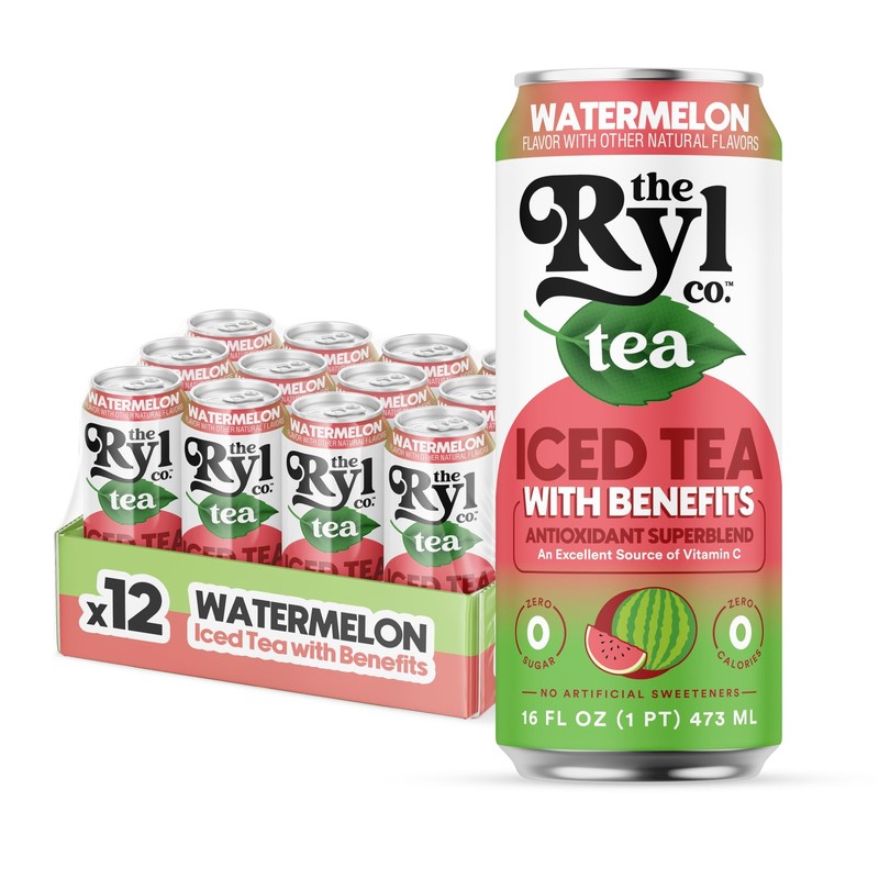 Watermelon Iced Tea, Antioxidant Superblend, Zero Sugar, Low Carb, 12-Pack