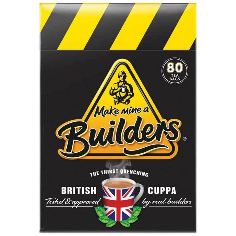 Builders Tea Master Blended British Black Tea 80 Count Bags Strong Brew