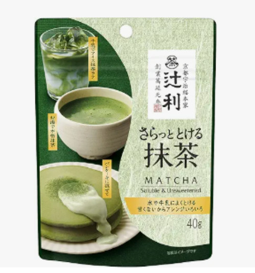 Tsujiri Matcha Powder 40g Instant Japanese Green Tea Easy Mix Latte Baking Japan