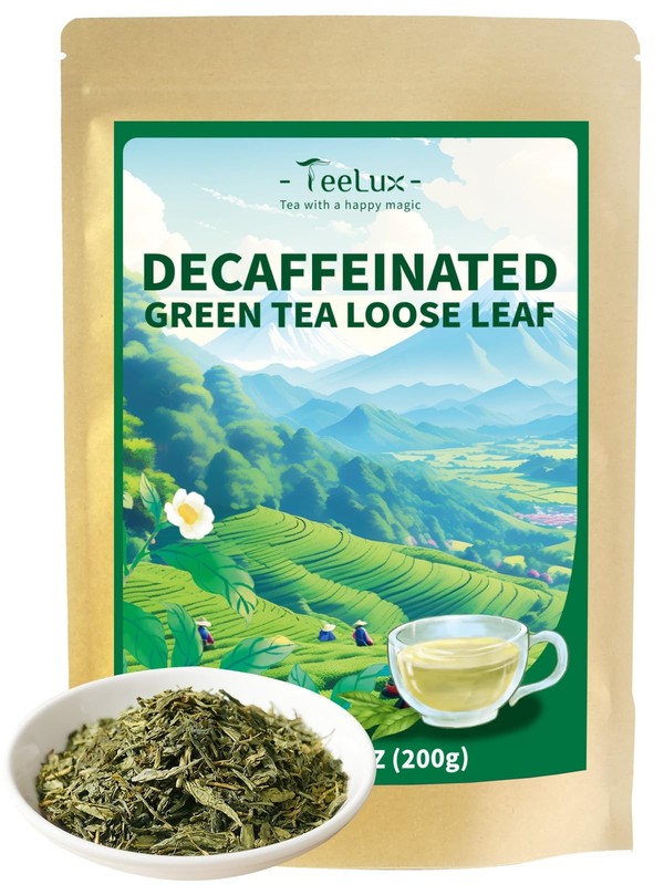 Decaf Green Tea CO2 Decaffeinated Loose Leaf Smooth Delicate Flavor 7 oz