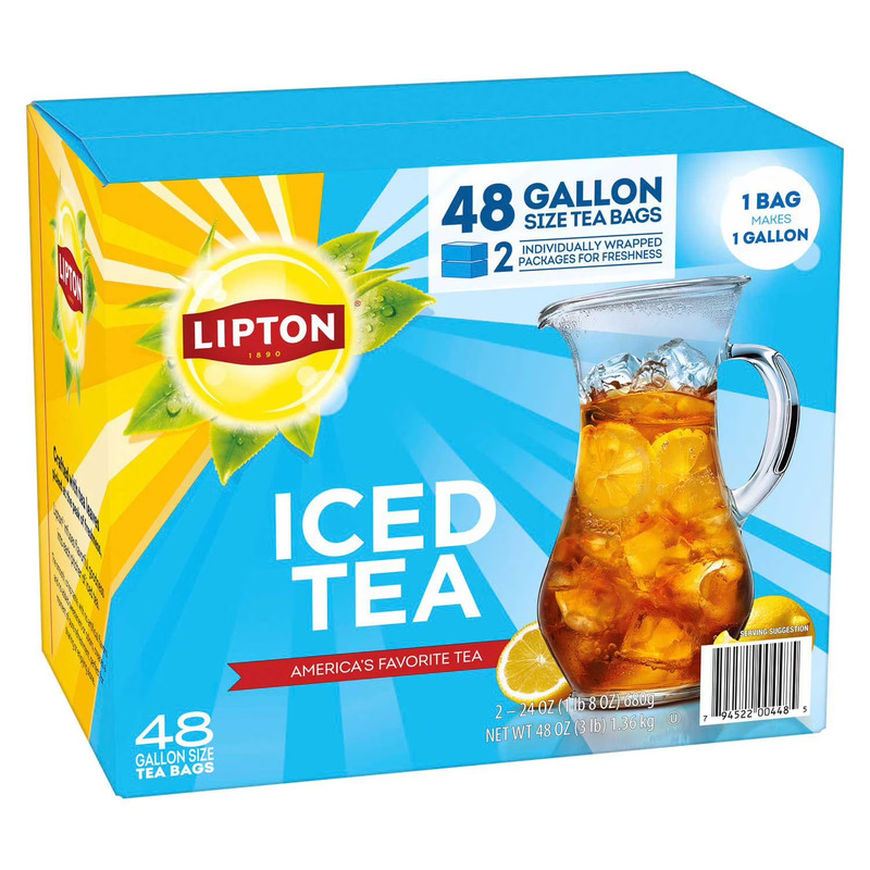 Lipton Iced Tea, Gallon Size Tea Bags (48 ct.) FRESH – FAST SHIPPING