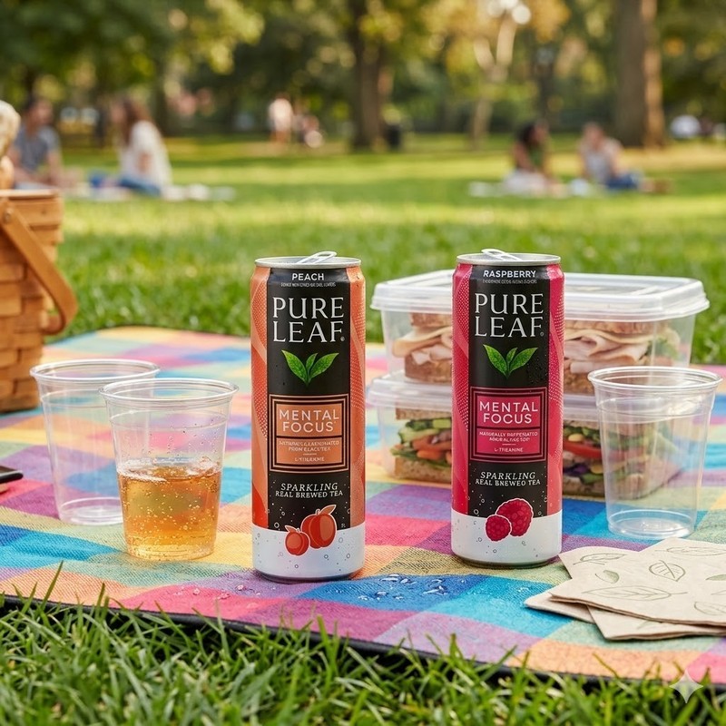 Pure Leaf Peach Raspberry Sparkling Tea 12oz 12 Pack Variety Cans gallery