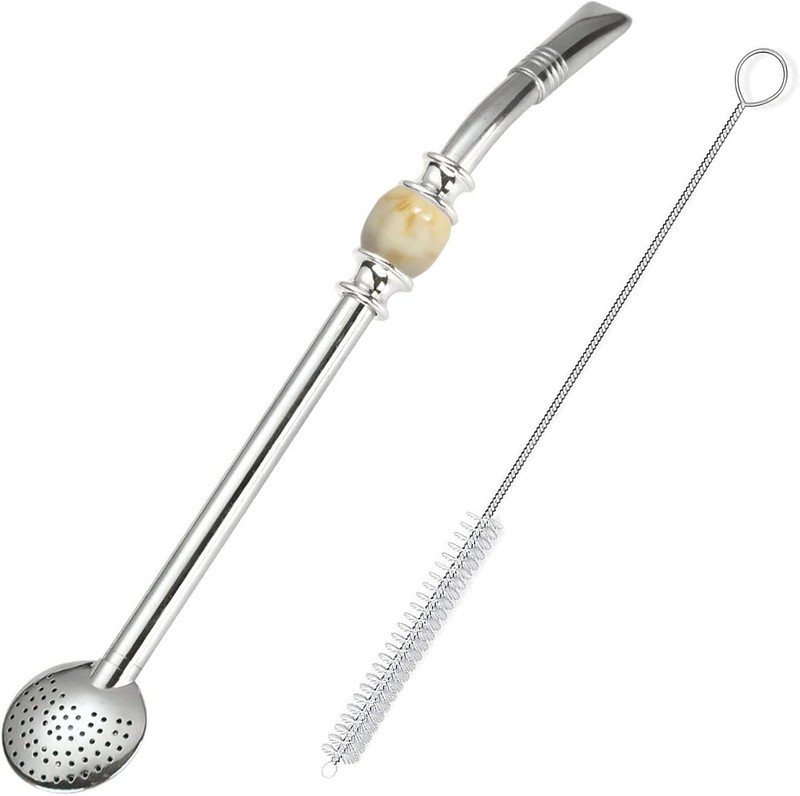 Reusable Bombilla Yerba Mate Straw Stainless Steel Removable Spoon Style Filter