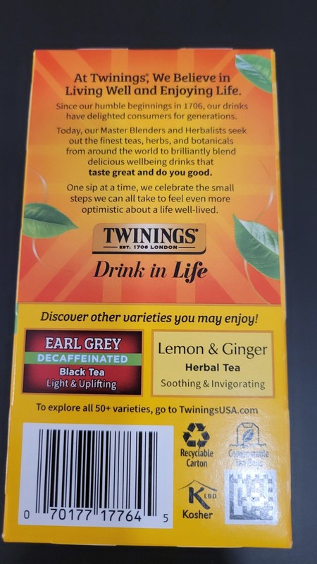 3 Pack - Twinings Lady Grey Decaffeinated Black Tea - 20 Count gallery