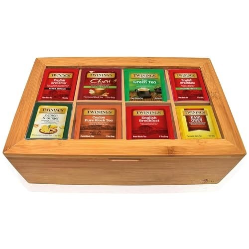 Twinings Tea Sampler Assorted Tea Bags Gift Set in Bamboo Box gallery