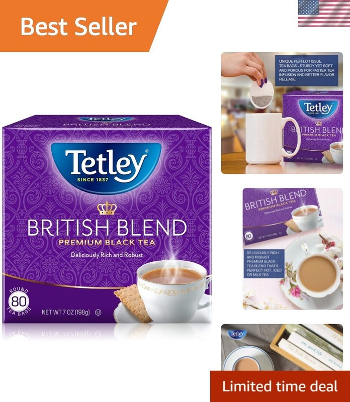 British Blend Black Tea, Regular, 80 Teabags Pack of 12