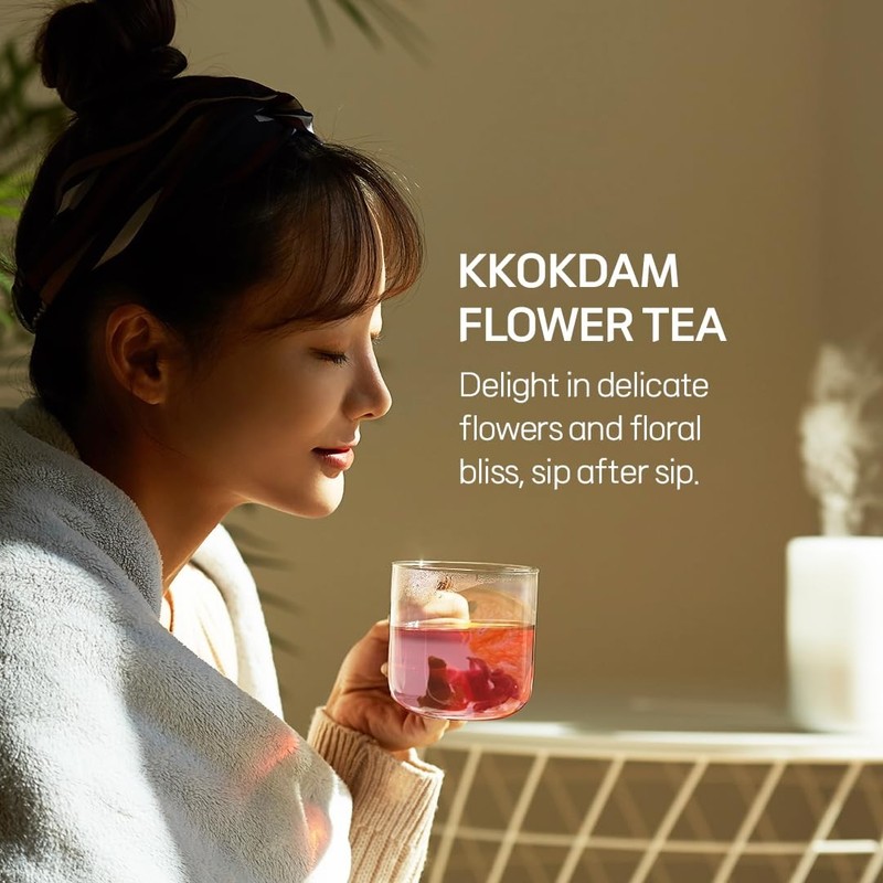 Korean Tea Gift Set Sampler – 3 Flavor Pink Butterfly Tea Bag Sampler – Elega... gallery