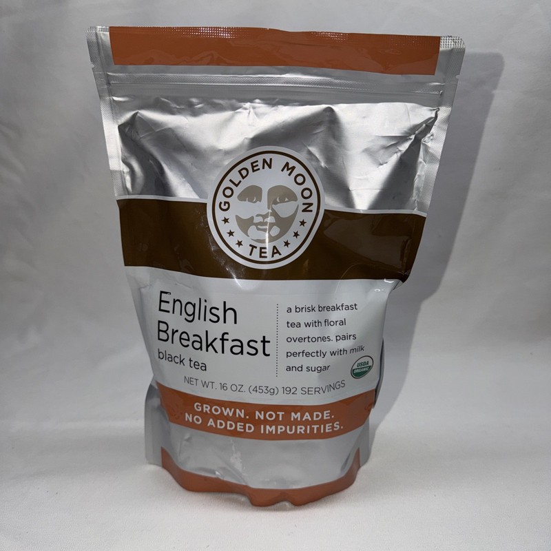 Golden Moon Organic English Breakfast Black Tea - Loose Leaf 16oz