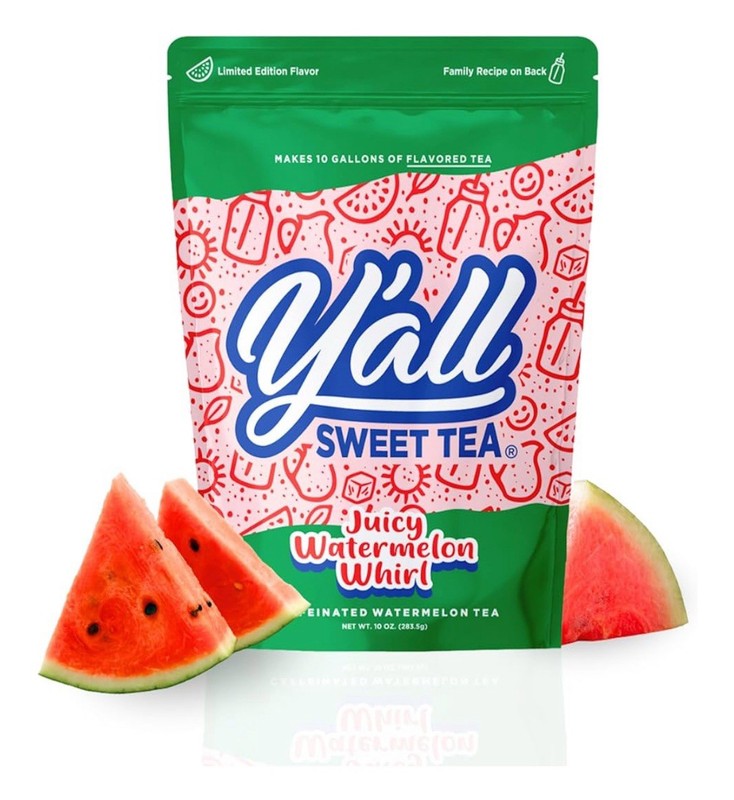 Y’all Sweet Tea Juicy Watermelon Whirl Pkg Of 10 T Bags NEW Sealed Ready To Ship gallery
