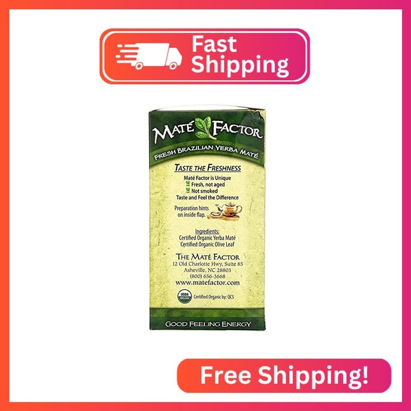 MATE FACTOR OLIVE LEAF ORGANIC YERBA MATE 20 TEA BAGS gallery
