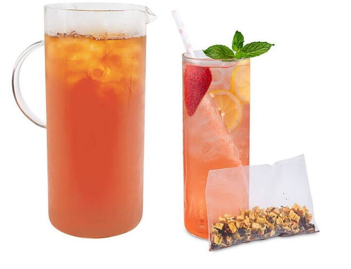 Strawberry lemonade iced tea pouch 12 count bag makes 32 oz each