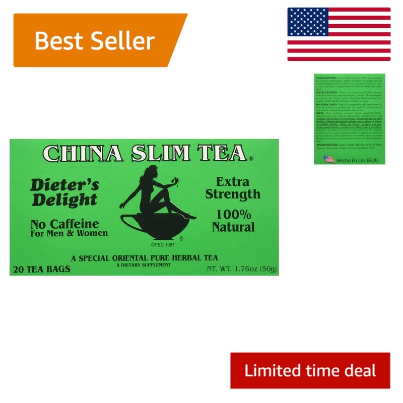 Pure Herbal Tea – Extra Strength Caffeine Free Chamomile with Senna (20 Teabags)