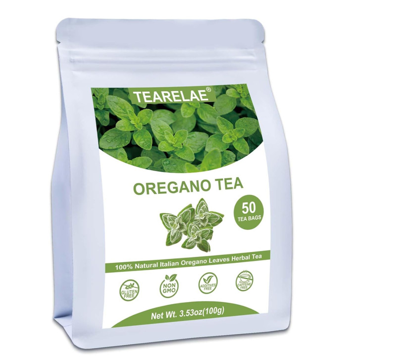 – Oregano Tea Bags – 50 Count – Premium Natural Oregano Leaves – Aid in Digestio