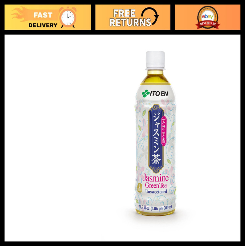 Jasmine Green Tea Unsweetened, 16.9oz Bottles (Pack of 12) – 0 Calories, Refresh