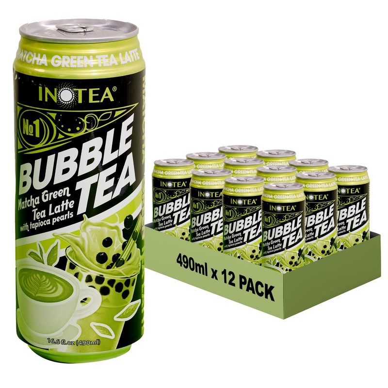 Inotea Bubble Tea with Tapioca Pearls Delicious, Instant Boba Tea ReadytoDr…