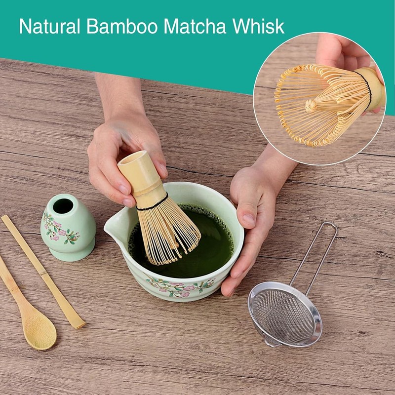 Matcha Whisk Set Green, 6 Pcs Includes normal size, Green gallery