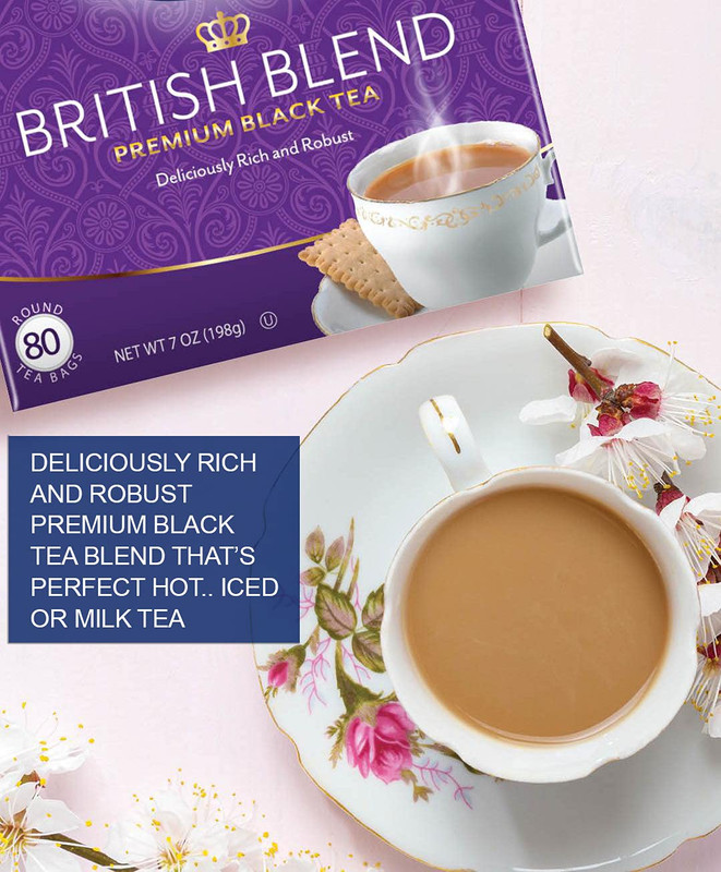 British Blend Premium Black Tea, Regular, 80 Teabags (Pack of 12) gallery