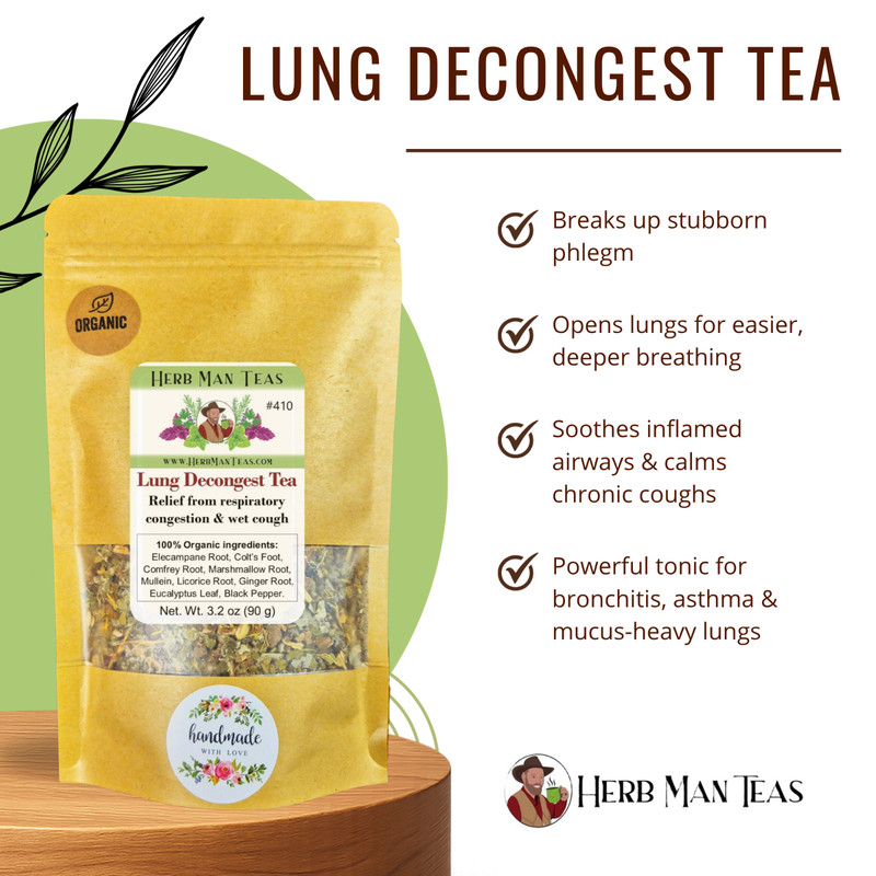 MUCUS CLEARING TEA -Breath better! Proven to clear lung congestion & mucus gallery