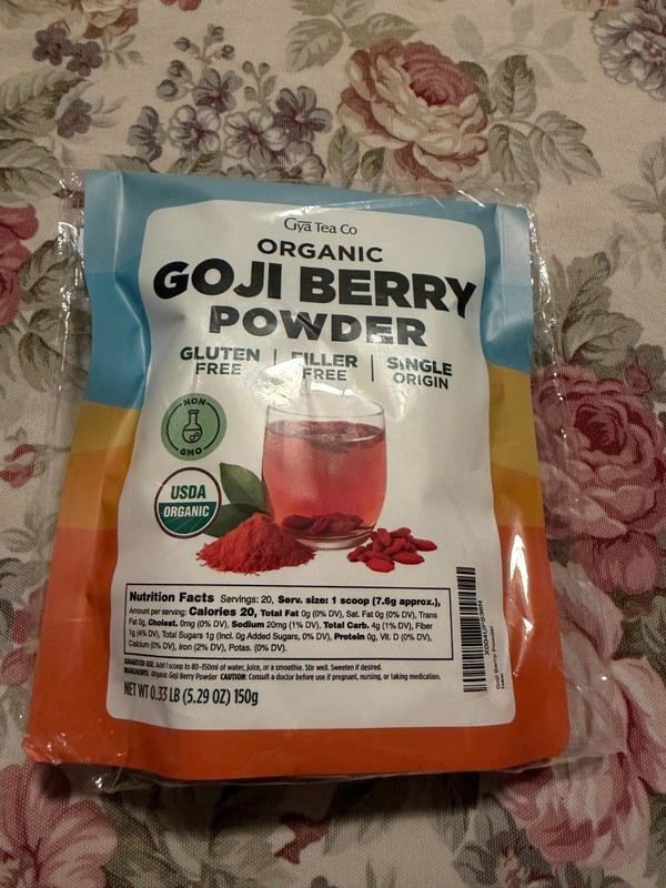 Gya Tea Co Goji Powder 100% USDA Organic for Smoothies Tea Baking 150 grams gallery