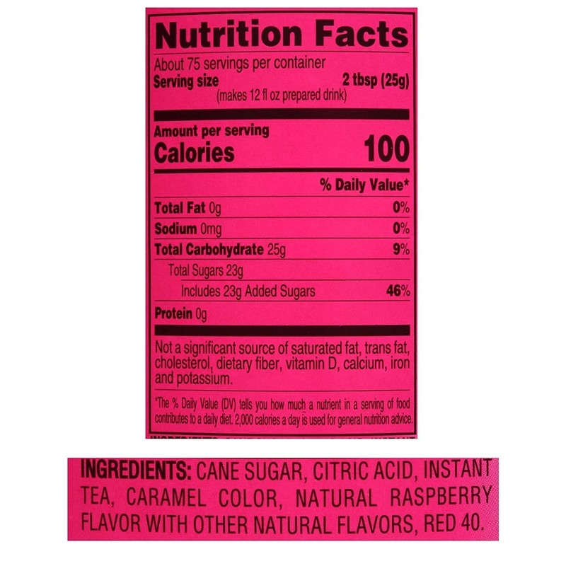 4C Powdered Raspberry Drink Mix Tea( 4 Pack), 28 Quarts, Family Sized Cannister gallery