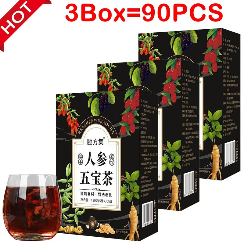 90Pcs Ginseng six treasure tea , Kidney tea ,liver tea , red date kidney health