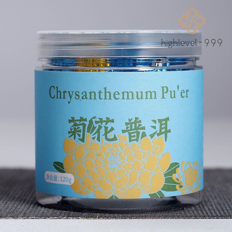 120g Yunnan Chrysanthemum Pu’er Tea Ripe Tea Rich Aroma Bulk Long Zhu Canned Tea