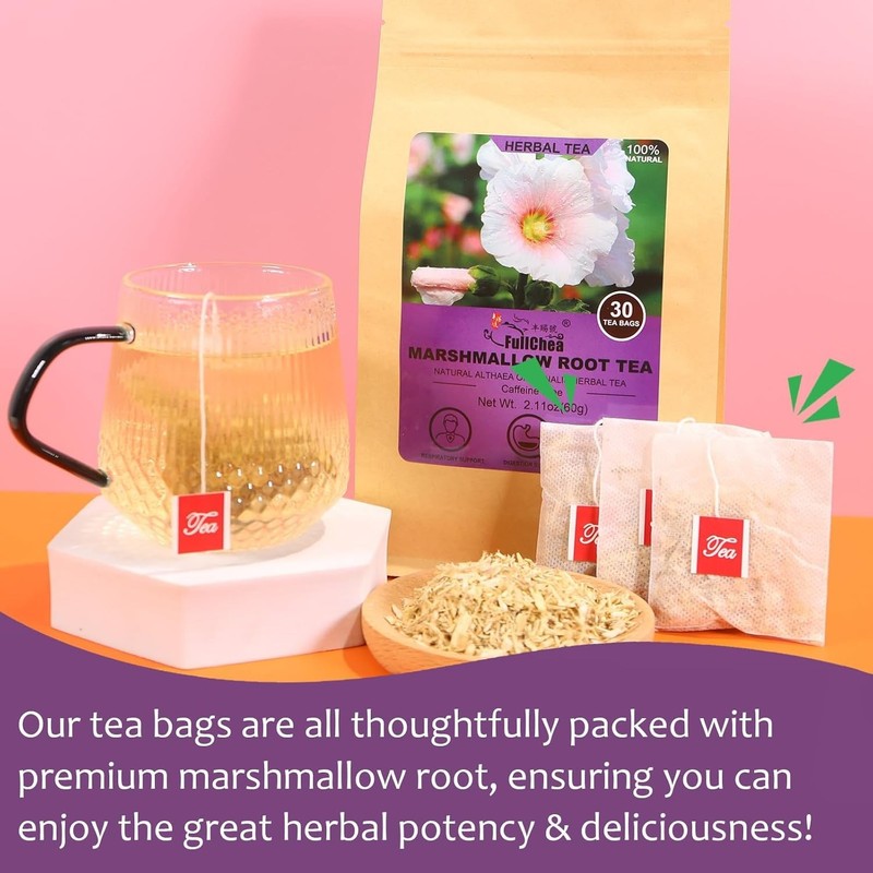 Marshmallow Root Tea, 30 Count - Natural Digestive & Respiratory Support gallery